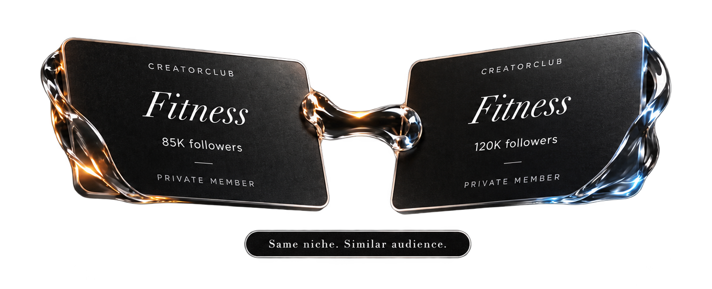 Two CreatorClub member cards linked as a creative match